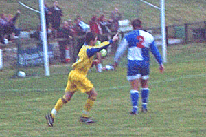 morgan celebrates Town's opener vs. Wealdstone